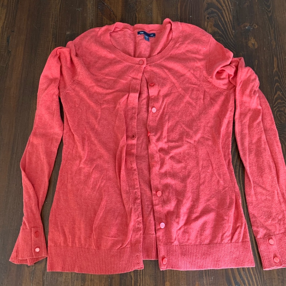 Gap Coral Cardigan, Sz M